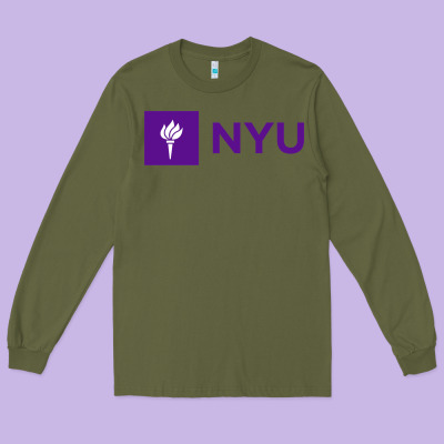 Nyu New York University Purple Long Sleeve Tee Designed By Artisfamous
