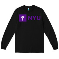 Black nyu new york university purple Long Sleeve Tee - artisFamous