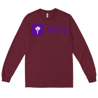 Burgundy nyu new york university purple Long Sleeve Tee - artisFamous