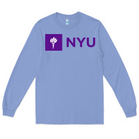 Colony Blue nyu new york university purple Long Sleeve Tee - artisFamous