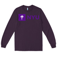 Plum nyu new york university purple Long Sleeve Tee - artisFamous