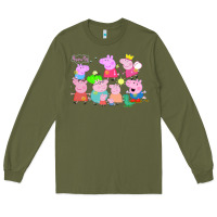 Army Green Peppa Pig Long Sleeve Tee - artisFamous