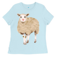 Baby Blue sheep Ladies Tee - FaDigitalArtStudio
