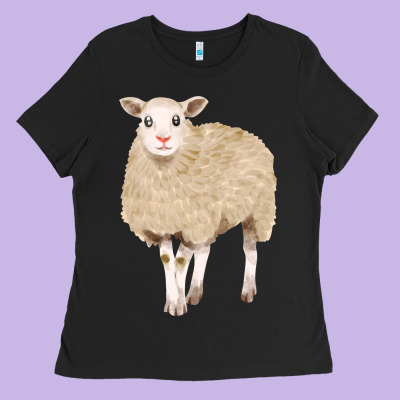 Sheep Ladies Tee Designed By Fadigitalartstudio