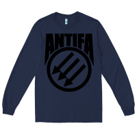 Navy anti blue check action Long Sleeve Tee - artisFamous