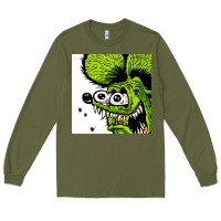 Army Green rat fink Long Sleeve Tee - artisFamous