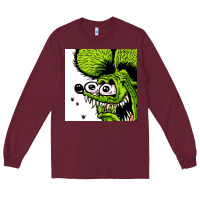 Burgundy rat fink Long Sleeve Tee - artisFamous