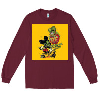 Burgundy rat fink 02 Long Sleeve Tee - artisFamous