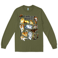 Army Green cool cats and kittens Long Sleeve Tee - artisFamous
