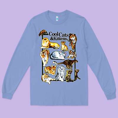Cool Cats And Kittens Long Sleeve Tee Designed By Artisfamous