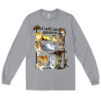 Heather Grey cool cats and kittens Long Sleeve Tee - artisFamous