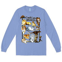 Colony Blue cool cats and kittens Long Sleeve Tee - artisFamous