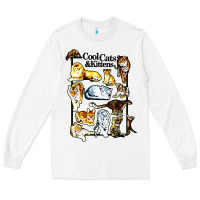 White cool cats and kittens Long Sleeve Tee - artisFamous