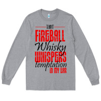 Heather Grey fireball whisky whispers Long Sleeve Tee - artisFamous