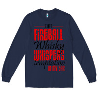 Navy fireball whisky whispers Long Sleeve Tee - artisFamous