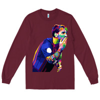 Burgundy LIONEL MESSI Long Sleeve Tee - artisFamous