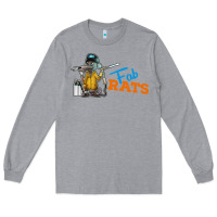 Heather Grey fabrats Long Sleeve Tee - artisFamous