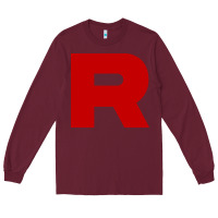 Burgundy r is team rocket Long Sleeve Tee - artisFamous