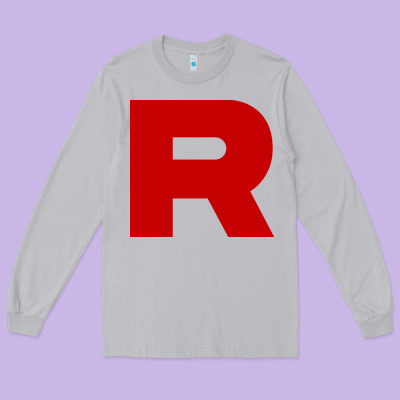 R Is Team Rocket Long Sleeve Tee Designed By Artisfamous