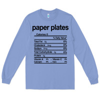 Colony Blue paper plates nutrition facts funny thanksgiving christmas Long Sleeve Tee - artisFamous