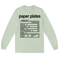 Matcha paper plates nutrition facts funny thanksgiving christmas Long Sleeve Tee - artisFamous