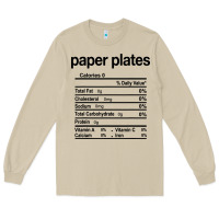 Mushroom paper plates nutrition facts funny thanksgiving christmas Long Sleeve Tee - artisFamous