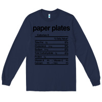 Navy paper plates nutrition facts funny thanksgiving christmas Long Sleeve Tee - artisFamous