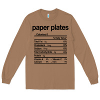Toasted Coconut paper plates nutrition facts funny thanksgiving christmas Long Sleeve Tee - artisFamous