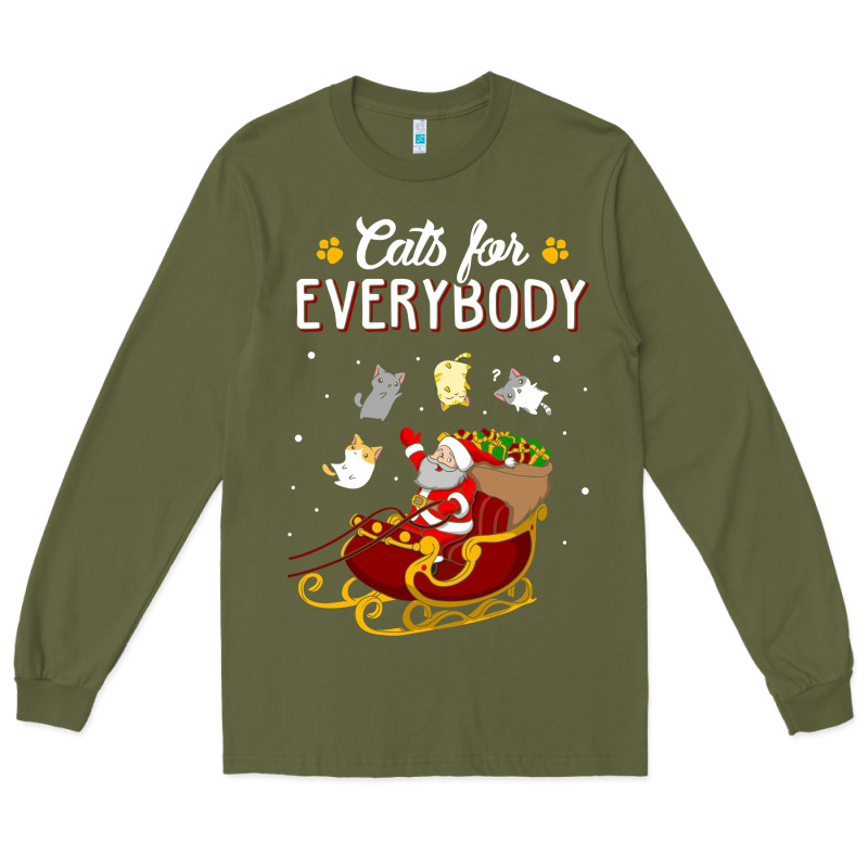 Cats For Everybody Cat Christmas Ugly Christmas Sweatshirt Long Sleeve Tee by artisFamous | Teevron
