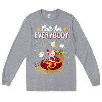 Heather Grey cats for everybody cat christmas ugly christmas sweatshirt Long Sleeve Tee - artisFamous