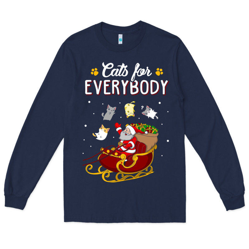 Cats For Everybody Cat Christmas Ugly Christmas Sweatshirt Long Sleeve Tee by artisFamous | Teevron