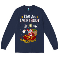 Navy cats for everybody cat christmas ugly christmas sweatshirt Long Sleeve Tee - artisFamous