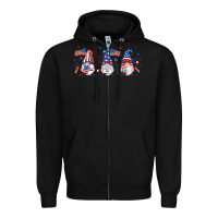 Black 4th of july gnomes libbey glass Zipper Hoodie - RanaPortraitStore