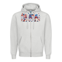 Dove Grey 4th of july gnomes libbey glass Zipper Hoodie - RanaPortraitStore