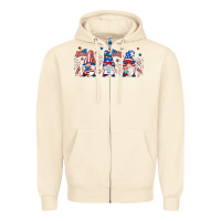 Sandshell 4th of july gnomes libbey glass Zipper Hoodie - RanaPortraitStore
