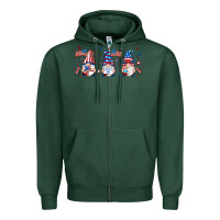 Sports Green 4th of july gnomes libbey glass Zipper Hoodie - RanaPortraitStore