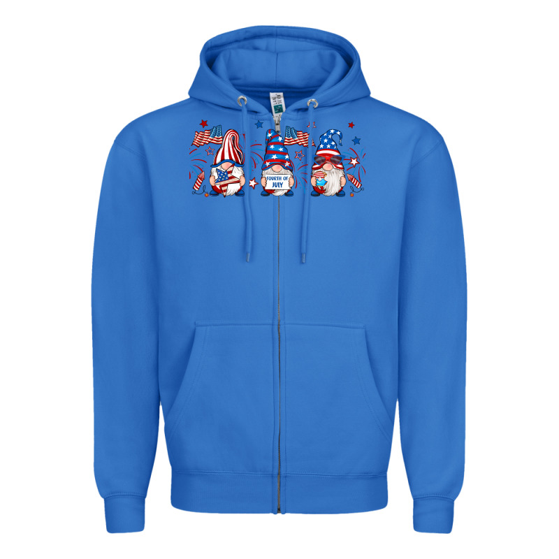 4th Of July Gnomes Libbey Glass Zipper Hoodie by RanaPortraitStore | Teevron