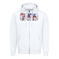 White 4th of july gnomes libbey glass Zipper Hoodie - RanaPortraitStore