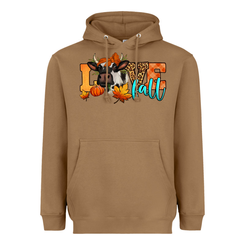 Love Fall Holstein Cow Heavyweight Hoodie by Jasminsmagicworld | Teevron