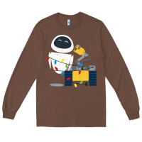 Chestnut wall e eve christmas light wrap graphic t shirt Long Sleeve Tee - artisFamous