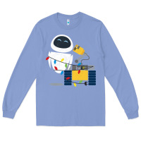 Colony Blue wall e eve christmas light wrap graphic t shirt Long Sleeve Tee - artisFamous