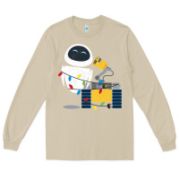 Mushroom wall e eve christmas light wrap graphic t shirt Long Sleeve Tee - artisFamous