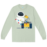 Matcha wall e eve christmas light wrap graphic t shirt Long Sleeve Tee - artisFamous