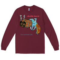 Burgundy Double Barrel Long Sleeve Tee - artisFamous