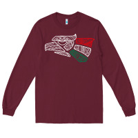 Burgundy mexico flag Long Sleeve Tee - artisFamous