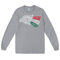 Heather Grey mexico flag Long Sleeve Tee - artisFamous