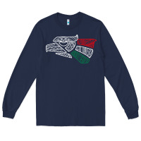Navy mexico flag Long Sleeve Tee - artisFamous