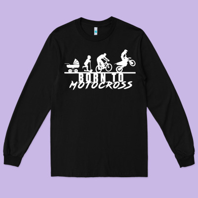 Motocross Motocicleta Evolución Offroad Long Sleeve Tee Designed By Artisfamous