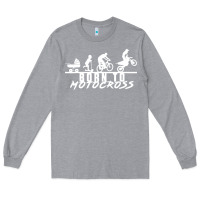 Heather Grey motocross motocicleta evolución offroad Long Sleeve Tee - artisFamous