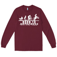 Burgundy motocross motocicleta evolución offroad Long Sleeve Tee - artisFamous